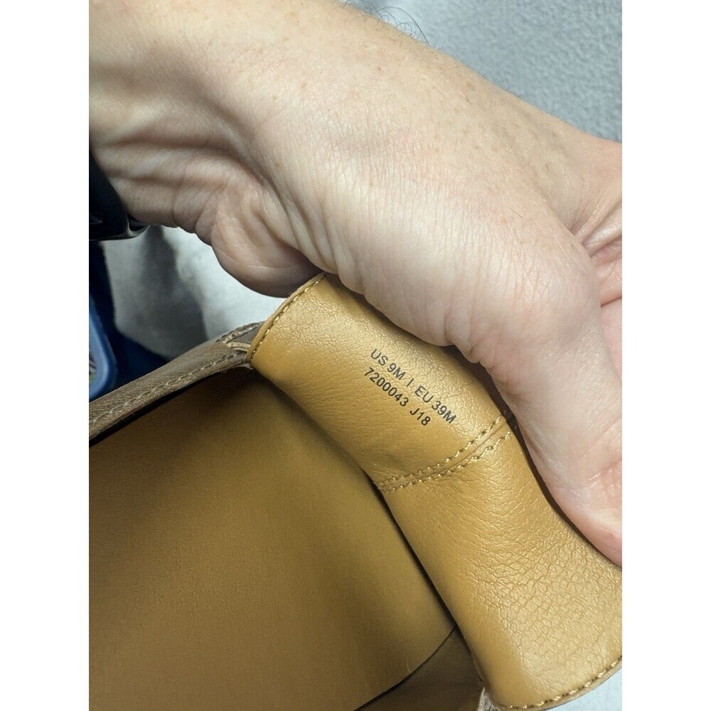 Patricia Nash Fia Taupe Brown Leather Loafer Flat Shoes Size 9 / 39 M Old Money - Picture 3 of 5